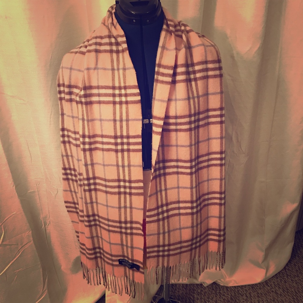 Pink Burberry Scarf